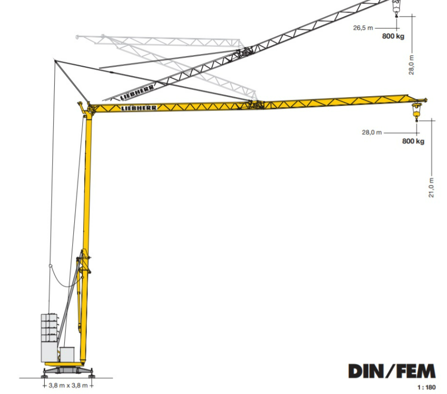 Turmdrehkran Liebherr 26 H mieten