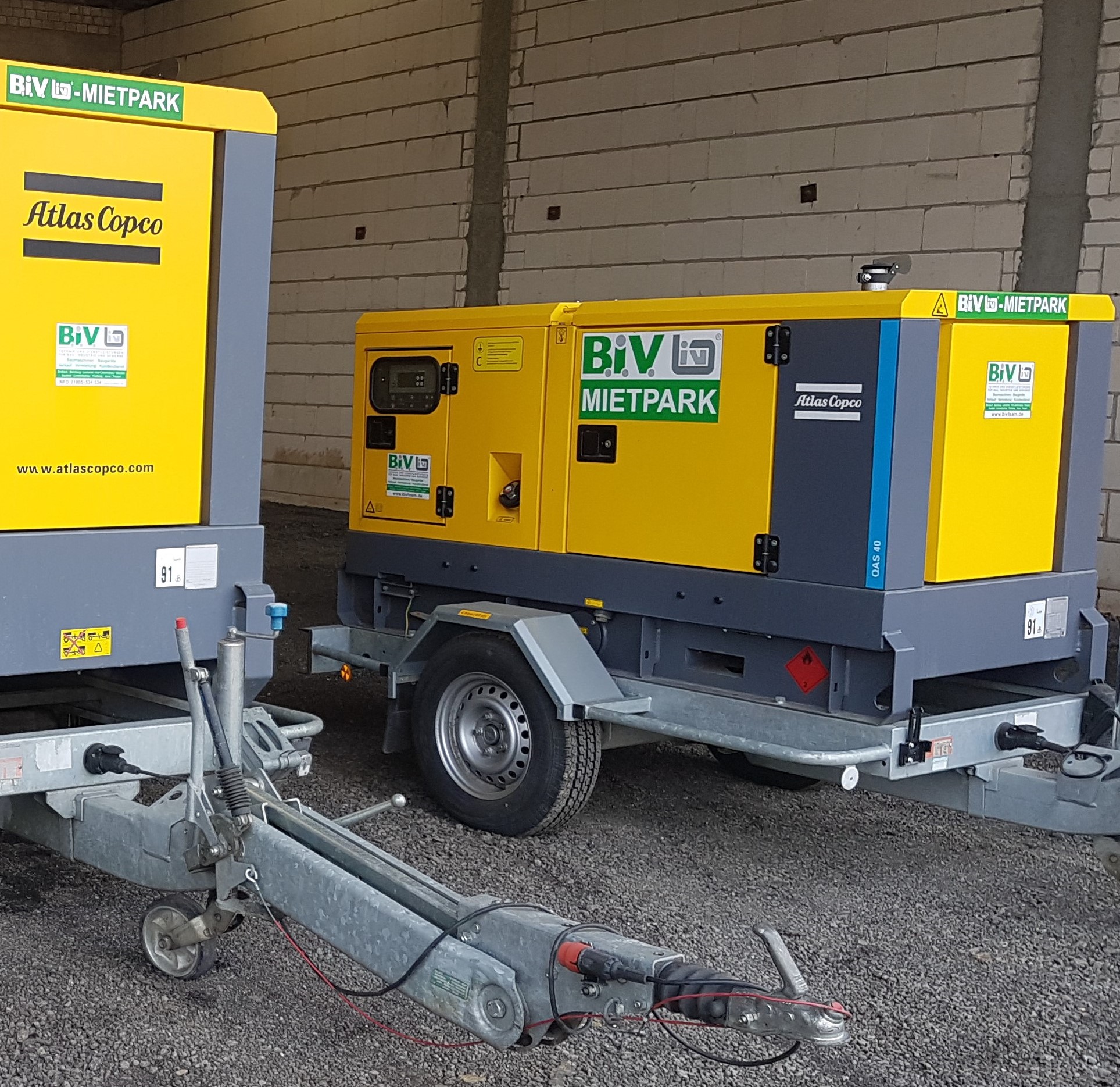 Atlas Copco QAS 40 Stromerzeuger mieten