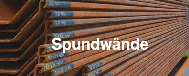 Spundwand, Spundwände, Stahlspundwand mieten