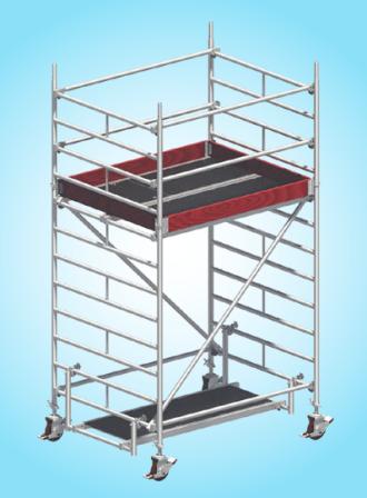 Rollgerüst Layher Uni Kompakt  Max. Arbeitshöhe 10,38 m Fahrgerüst 