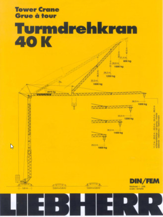 Liebherr 40 K Turmdrehkran Kaufbeuren