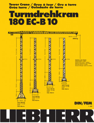 Liebherr 180 EC-B 10 Turmdrehkran Obendreher Kaufbeuren