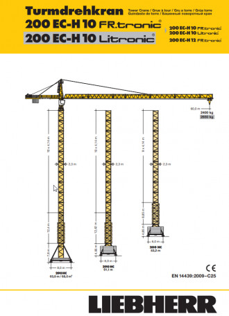 Liebherr 200 EC-H Turmdrehkran Obendreher Kaufbeuren