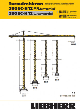 Liebherr 280 EC-H Turmdrehkran Obendreher Kaufbeuren