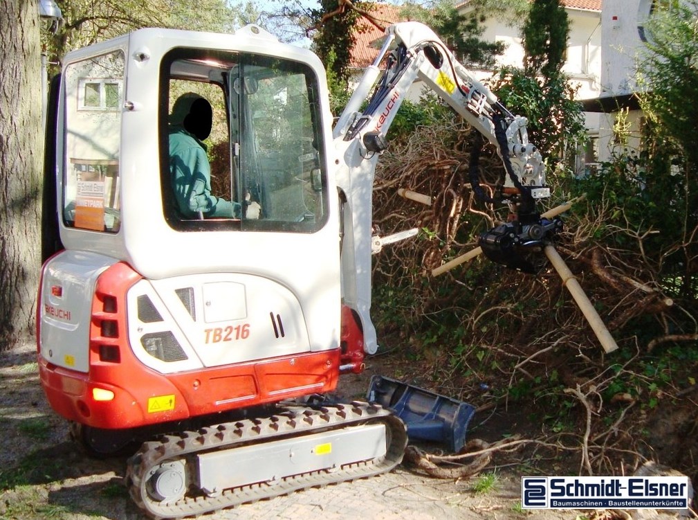 Minibagger Takeuchi TB 216 mit Powertilt mieten