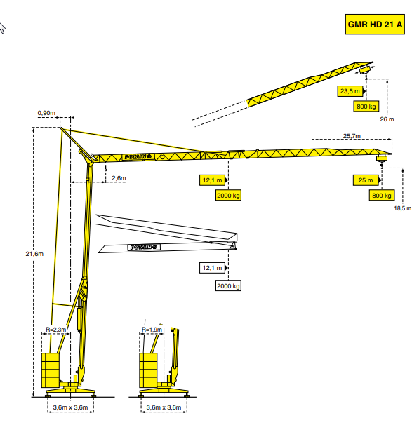 Kran Potain HD 21 A mieten